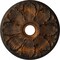 Ekena Millwork Milan Ceiling Medallion (Fits Canopies up to 4 5/8"), Hand-Painted Rust, 24 1/2"OD x 3 1/2"ID x 1"P CM24MIRUS - alternate 1